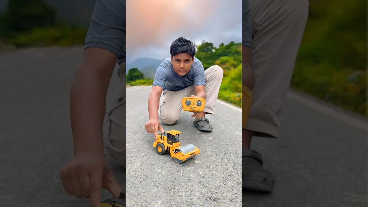 Remote control road roller unboxing and testing korlam 🤯