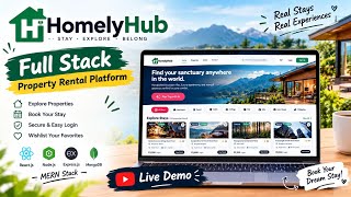 HomelyHub | MERN Stack Property Rental Website | Full Project Demo