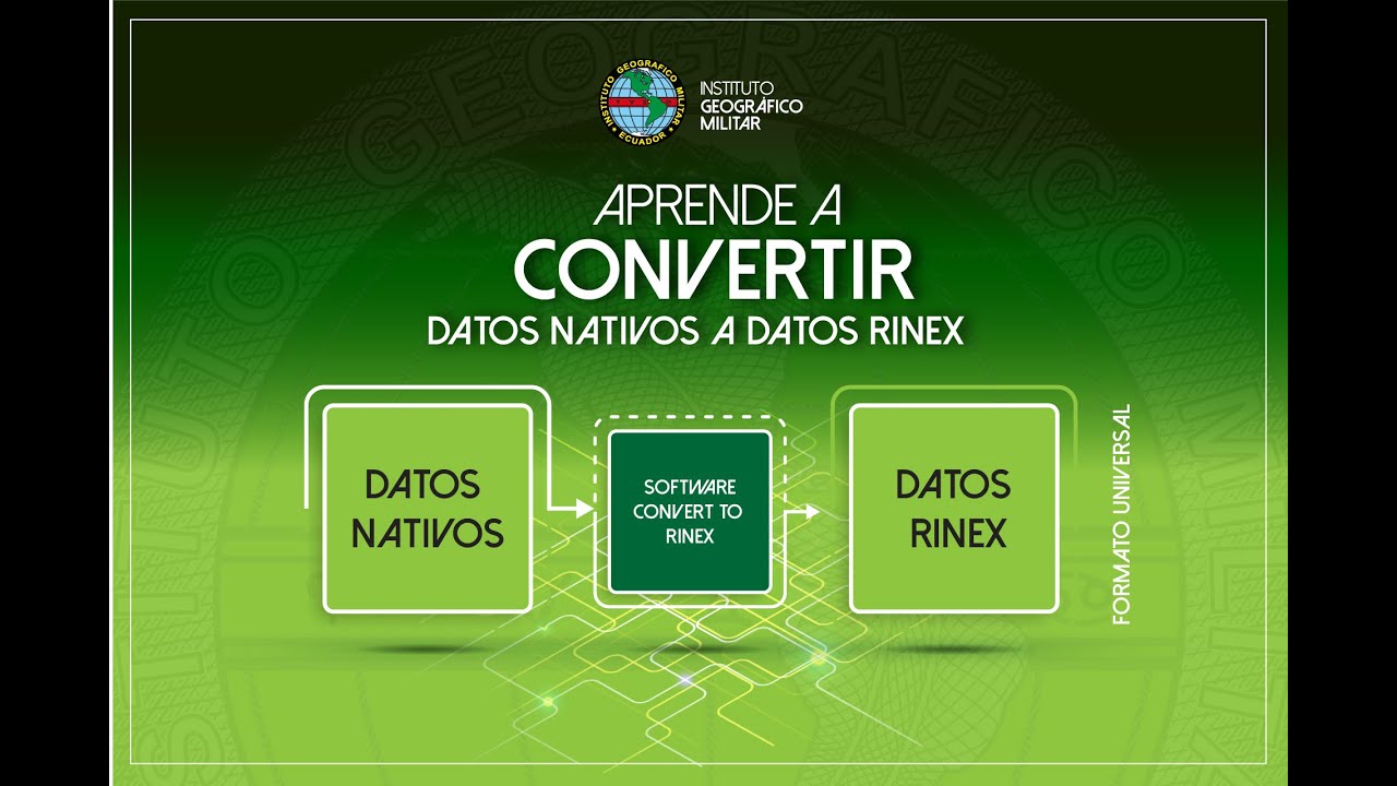 Aprende a convertir datos Nativos a datos Rinex - Formato Universal