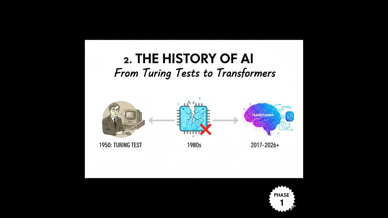 The History of AI : From Turing Tests to Transformers