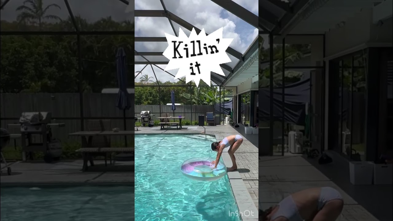 Pool float challenge! Summer fun 😎