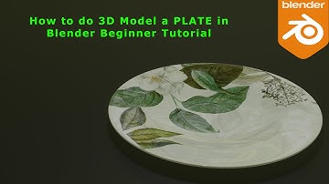 How to do 3D Model Plate in Blender Tutorial