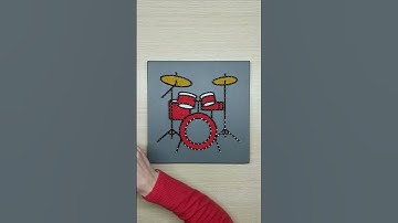 Drums - Music Themed String Art #shorts #drums #speedup