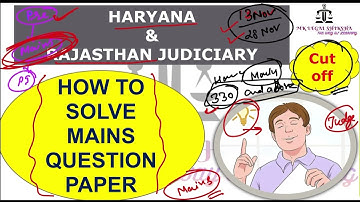 Strategy  for Judiciary mains exam Answer writing Haryana & Rajasthan #hjs #rjs #haryanajudiciary