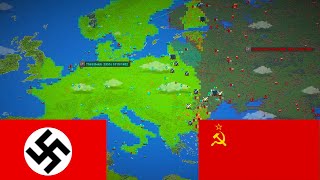 USSR vs Third Reich. 60x Speed - WorldBox Timelapse