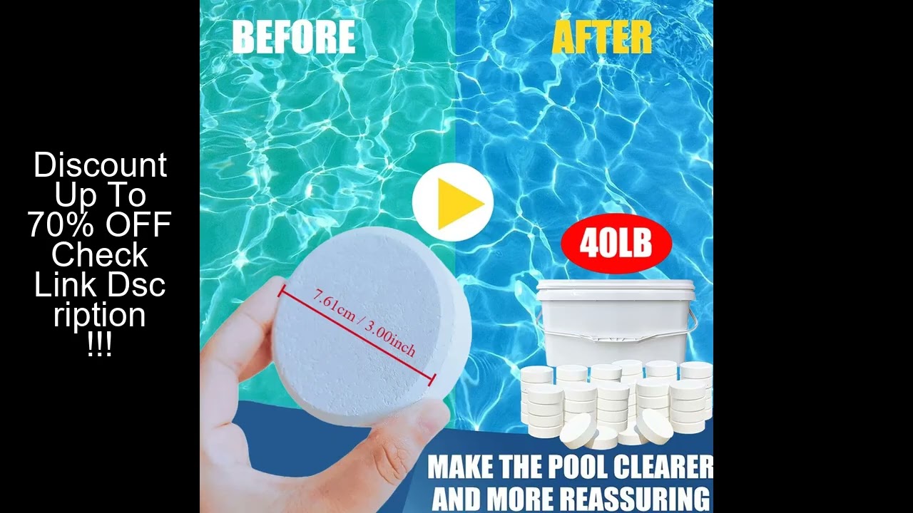 Keezumy Chlorine Tablets For Swimming Pools, Swimming Pool Water Purifier Dose Tablet Chlorine, Stab
