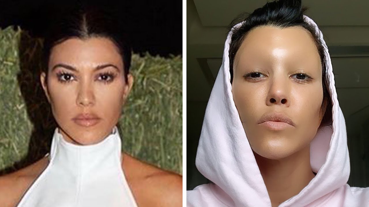 Kourtney Kardashian UNRECOGNIZABLE Without Eyebrows