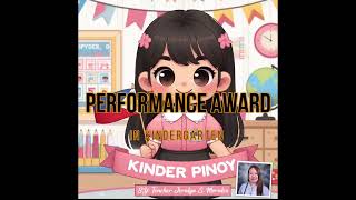 Performance Award for Kindergarten
