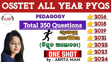 Target OSSTET 2025.  PYQ discussion of all 7 Years. 2016 to 2024. marathon. important for LTR SSD JT