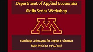 Matching Techniques for Impact Evaluation