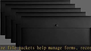 VANRA Poly File Folder Pockets File Jacket Plastic Envelope Flat Document Letter Organizer with Sna