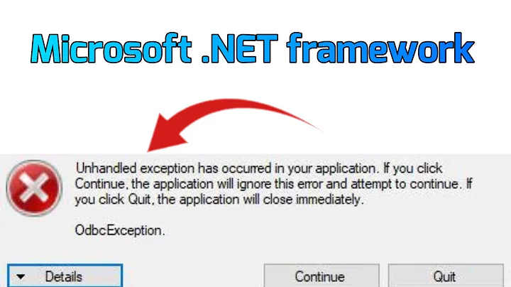 Microsoft .NET framework Unhandled exception has occurred in your application Fix