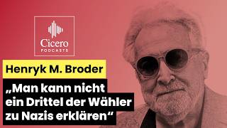Henryk M. Broder – „Man kann nicht ein Drittel der Wähler zu Nazis erklären“