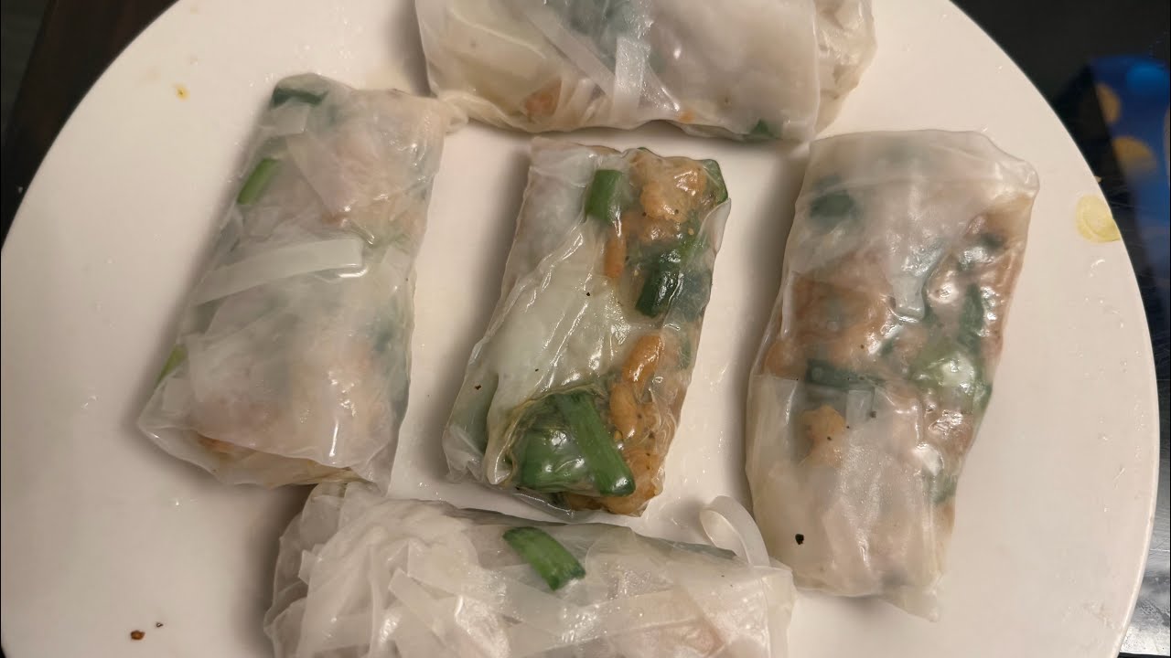 Rice Paper Rolls Recipe ASMR