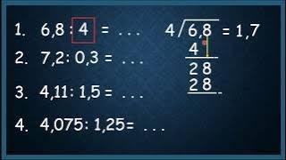How to Calculate Decimal Division