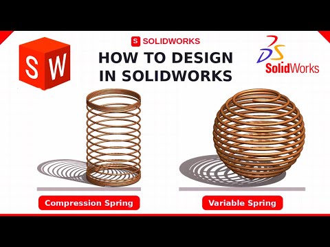 Compression Spring & Variable Spring Design in SolidWorks | 3D Modeling