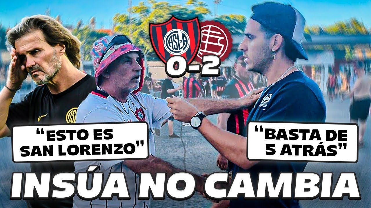 REACCIÓN CON LOS HINCHAS / SAN LORENZO 0-2 LANÚS - YouTube