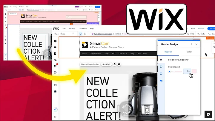 How To Make a Header Transparent on WIX | Transparent Header When Stay & Scroll Down! - 2026 UPDATE!