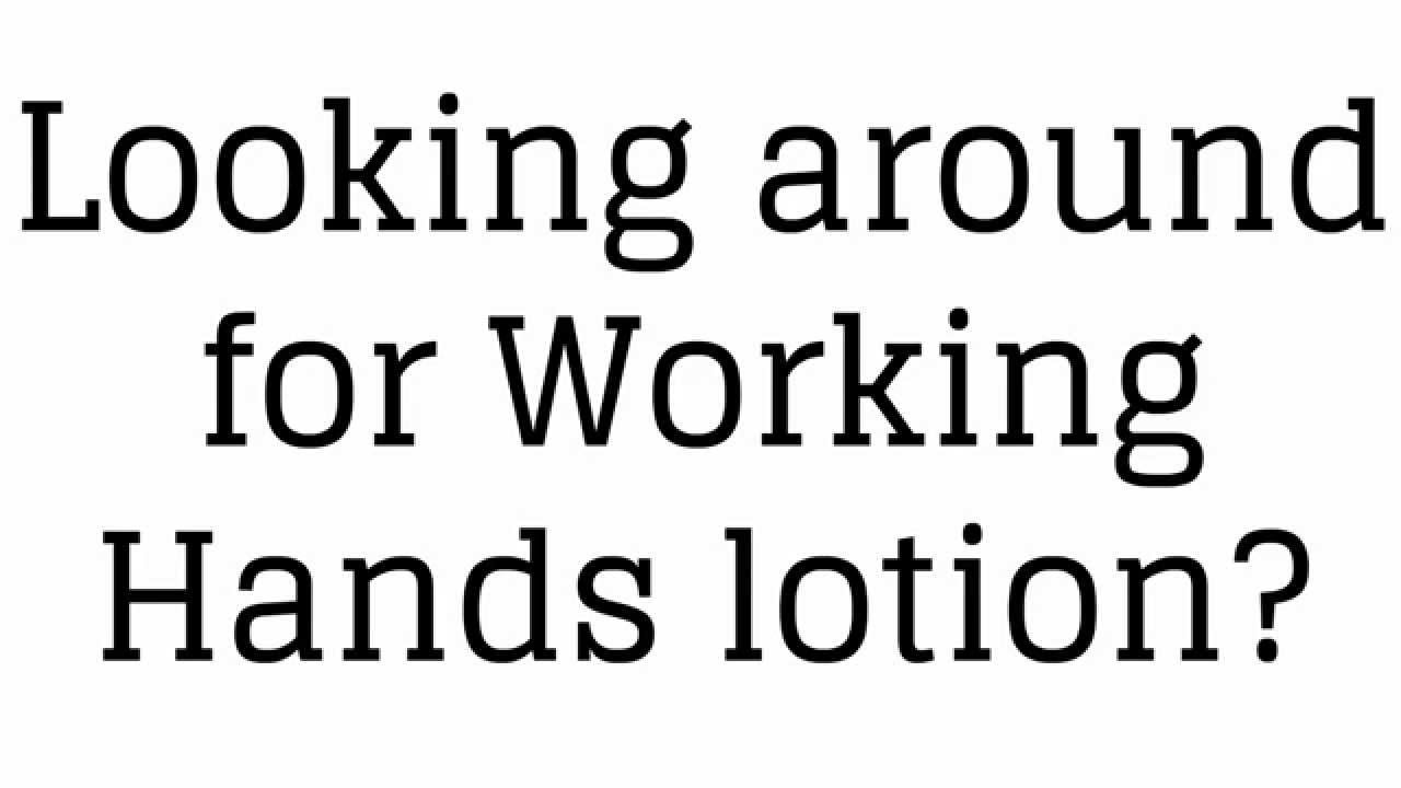 Working Hands Lotion? Go Organic and Save 20% on Lotions and Skincare Here - YouTube