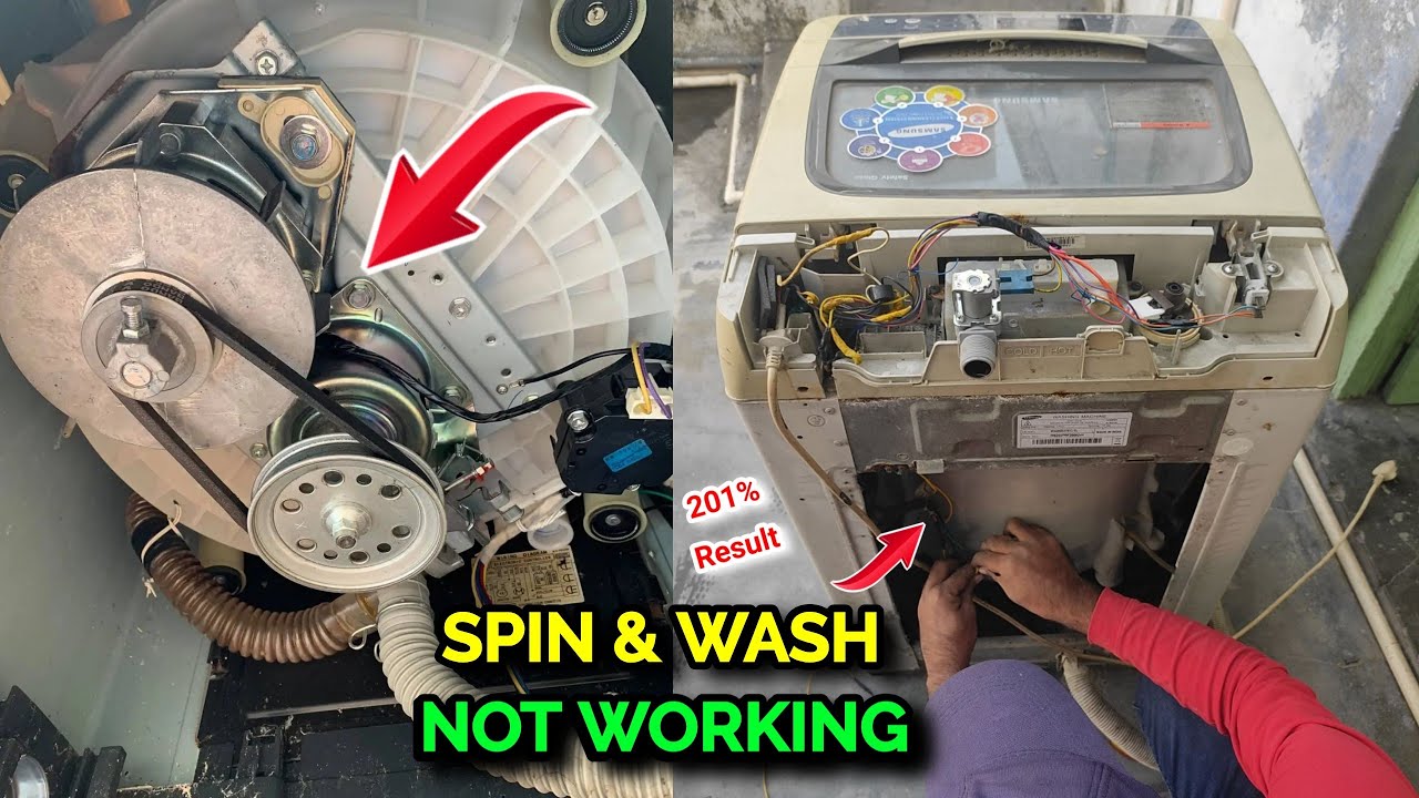 Machine Notb Working Fully automatic washing machine spin not working || washing machine ...