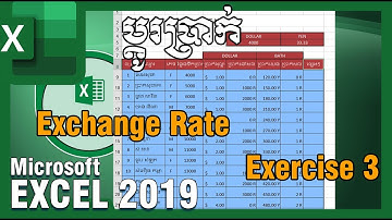 ប្តូរប្រាក់ | Lesson 11 Microsoft Excel 2019 Khmer Exercise 3 | Rean Edit