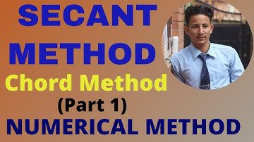 Secant Method in Nepali | chord Method || Numerical method ||
