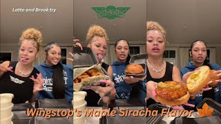 Latto and Brook try Wingstop s Maple Siracha Flavor