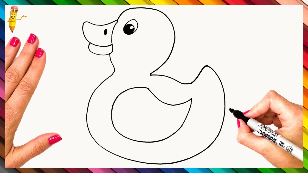 How To Draw A Duck Step By Step Duck Drawing Easy Duck Drawing Easy Drawings Doodle Art Designs