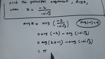 Class12-Example2.24| arg(-2/1+i√3)=? |Part-1