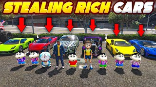 Rich Cars Stealing Challenge GTAV Sinchan Doraemon Stealing Cars screenshot 3