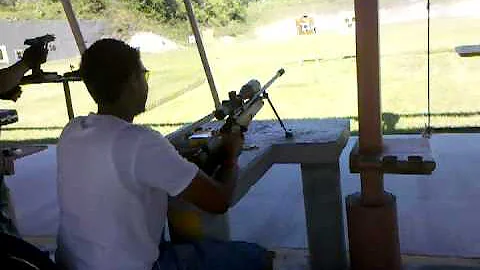 Firing an Arctic rifle at 150 yds