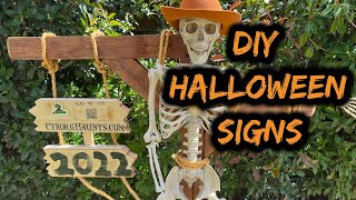 DIY Halloween Signs | Mod Podge Photo and Text Transfer by CyborgVlog 697 views 1 year ago 9 minutes, 39 seconds
