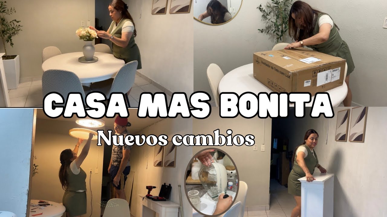 Renovamos mi hogar || Gran cambio en el comedor|| moví el mueble|| Ventilador de techo.