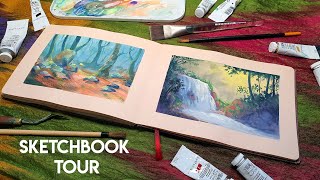 Gouache & Mixed Media ✶ Toned Paper Sketchbook Tour (#6, 2020-2021)