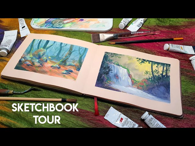 Gouache sketchbook challenge - Christine Aseka