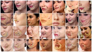 Gold Nath Designs | Gold Bridal Nathiya Designs | Latest Light Weight Nose Rings |Jodha Nath Designs