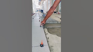 How to level the cement mixture when installing fl. #shorts