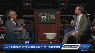 Gov. Andy Beshear speaks about possible run for president during national convention