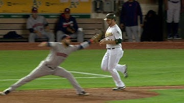 HOU@OAK: Umpires rule Vogt out after call overturned