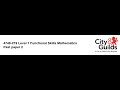 Functional Skills Maths L1 Past Paper 2 City & Guilds