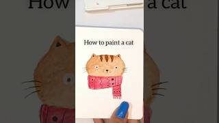 How to paint a cat🎨#howtopainting #creatieart #easydrawing # shorts #paint #stepbystep