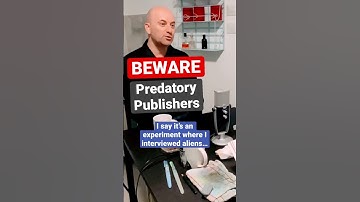 Beware: predatory journals on the rise