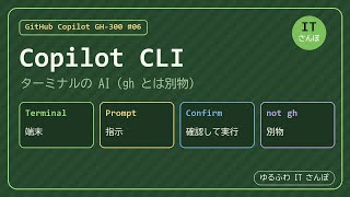 【GH-300 #06】ターミナルのCopilot CLIを使いこなすのだ #ゆるふわITさんぽ