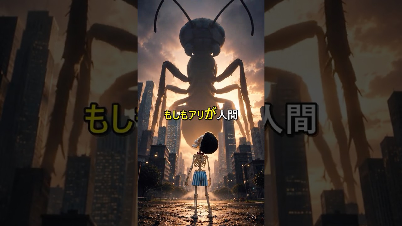 もしもアリが人間サイズになったら?一瞬で潰れる本当の理由 #shorts #雑学 #もしも