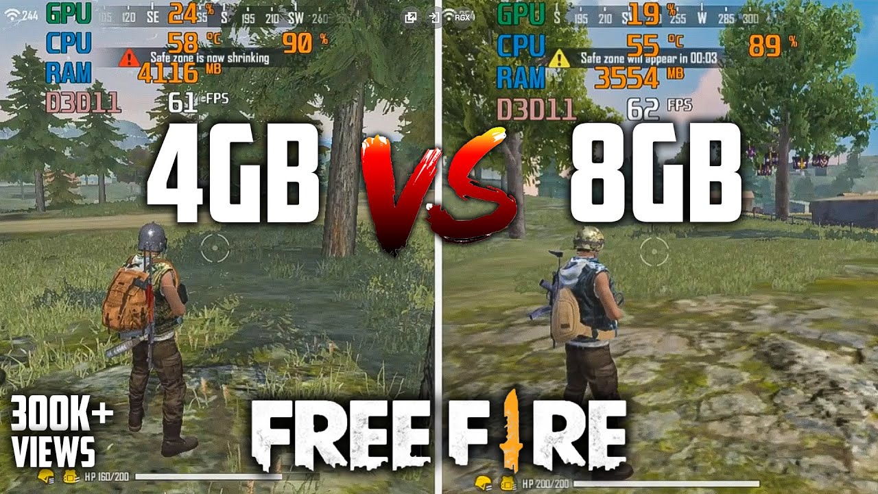 Free Fire | 4GB Ram vs 8GB Ram | Test in 2020