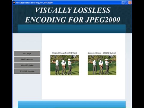 Visually Lossless Encoding for JPEG2001 Matlab Project
