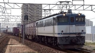 JR貨物 EF65-2101 貨物列車(5087レ JR貨物更新色 青プレ) 東海道線 大高駅