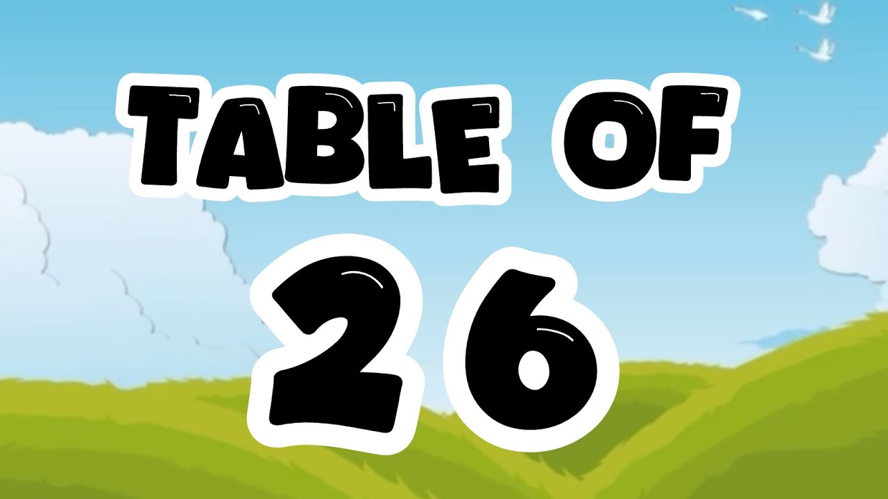 Learn Multiplication table of 26 | Table of 26 ⁠ ⁠ ⁠ ⁠| 26 ka table ...