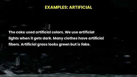 Let's learn the word artificial | Improve your vocabulary #english #vocabulary #learnenglish