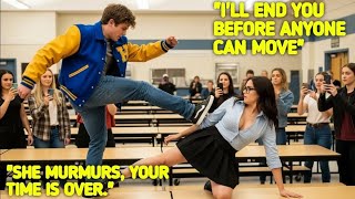 "BULLY KICKS THE QUIET NEW PRINCIPAL — UNAWARE OF THE CHANGE"